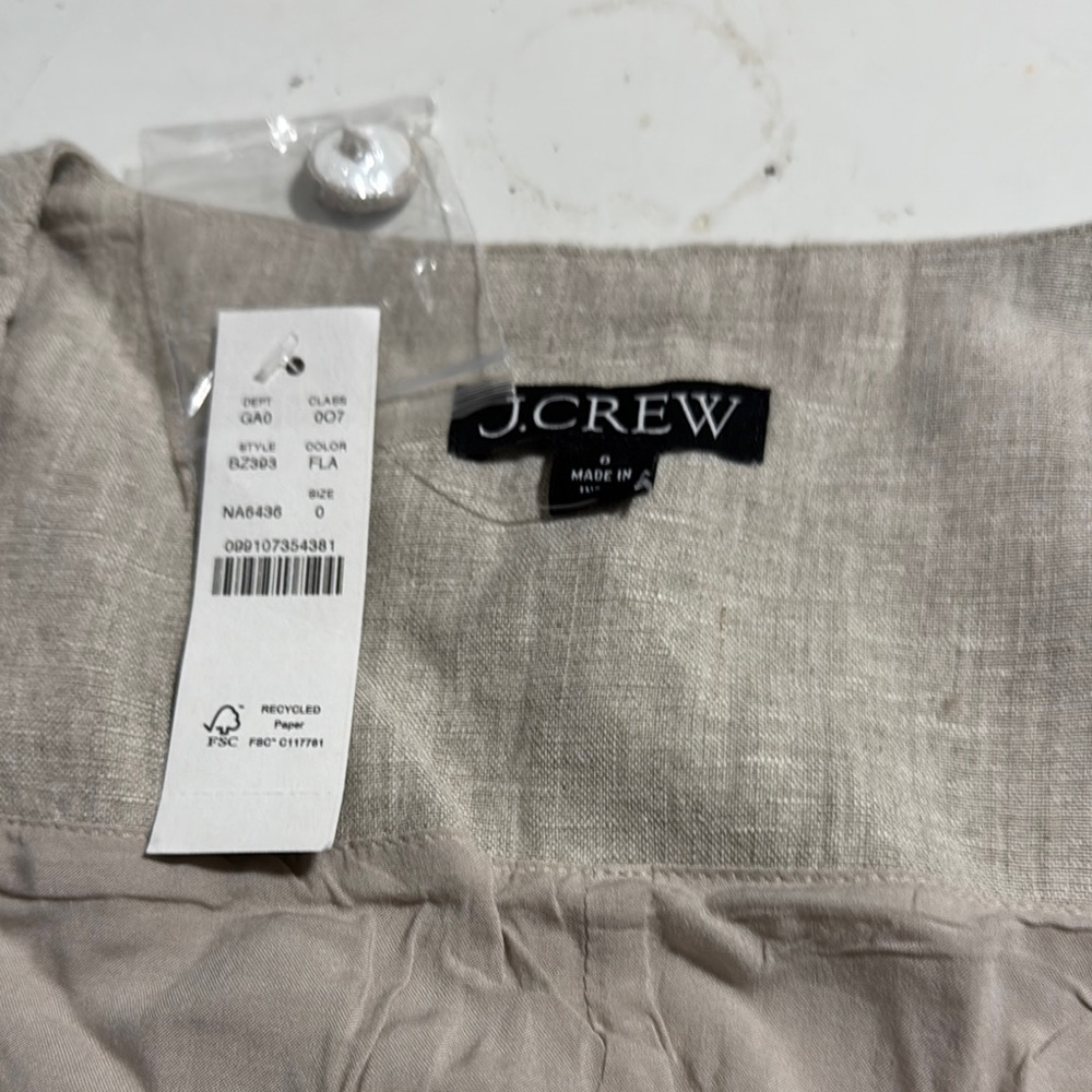 J. Crew Tan Fabric Tag